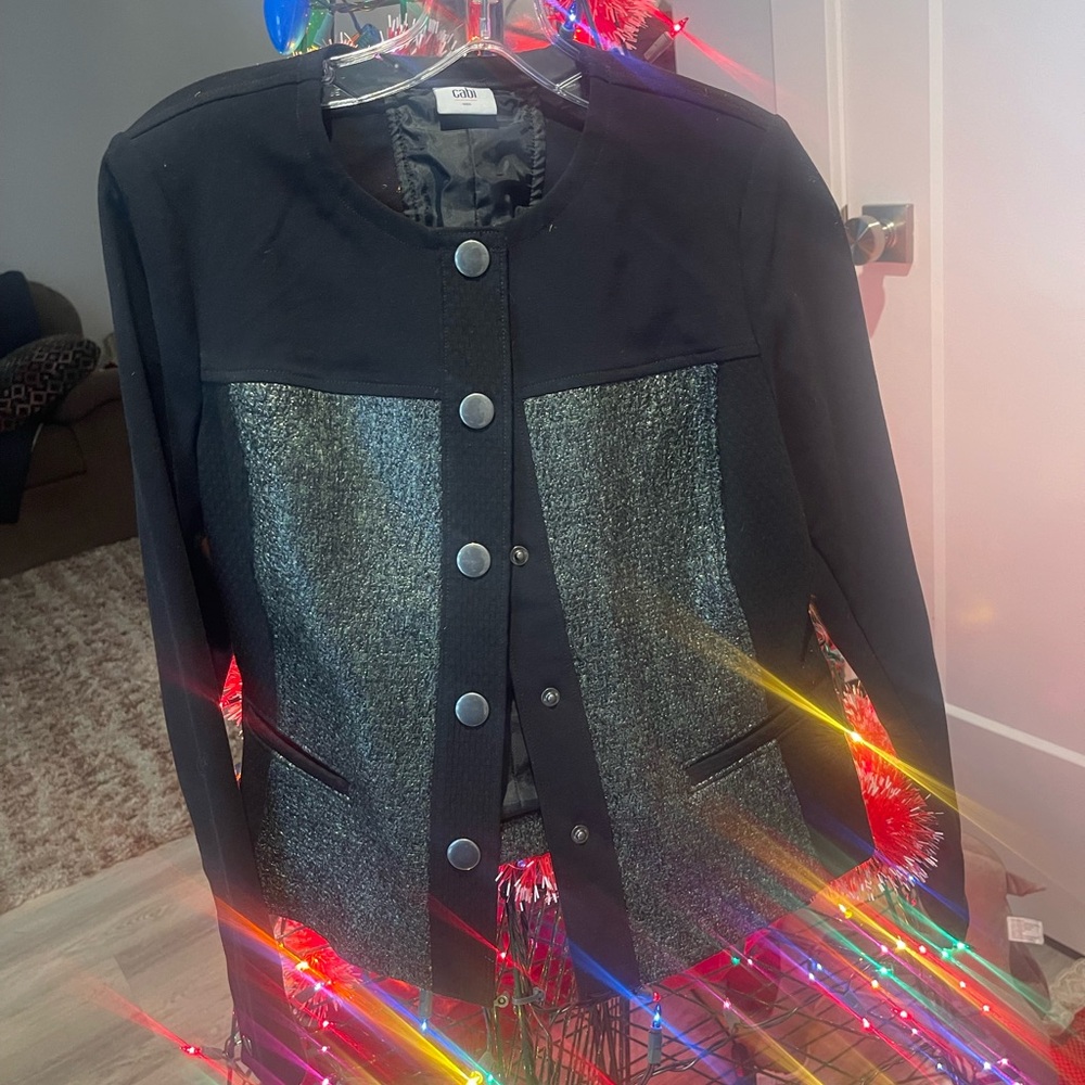 CAbi Black and Silver Blazer